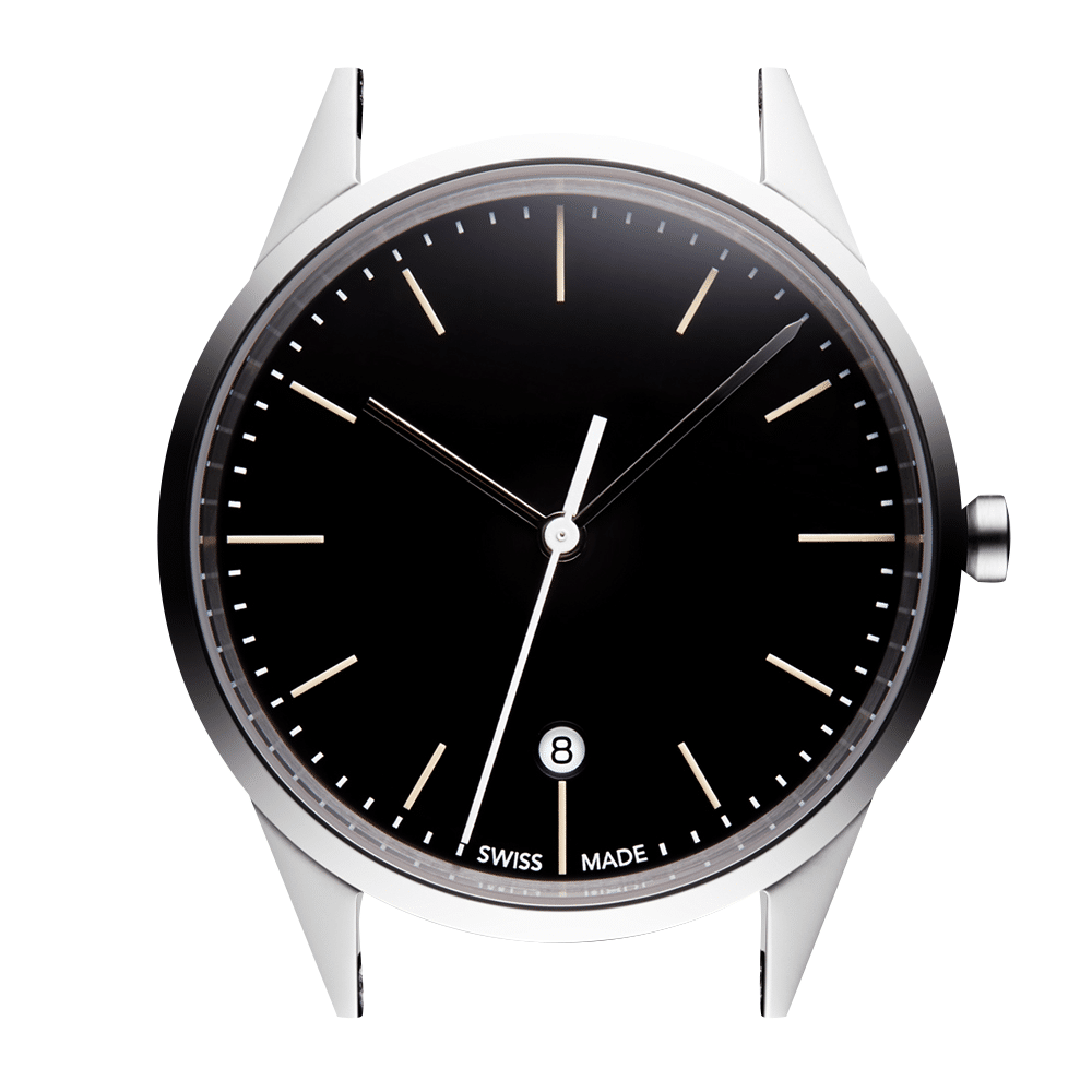 Face11.png C36 Women’s date watch in polished steel - Image 1