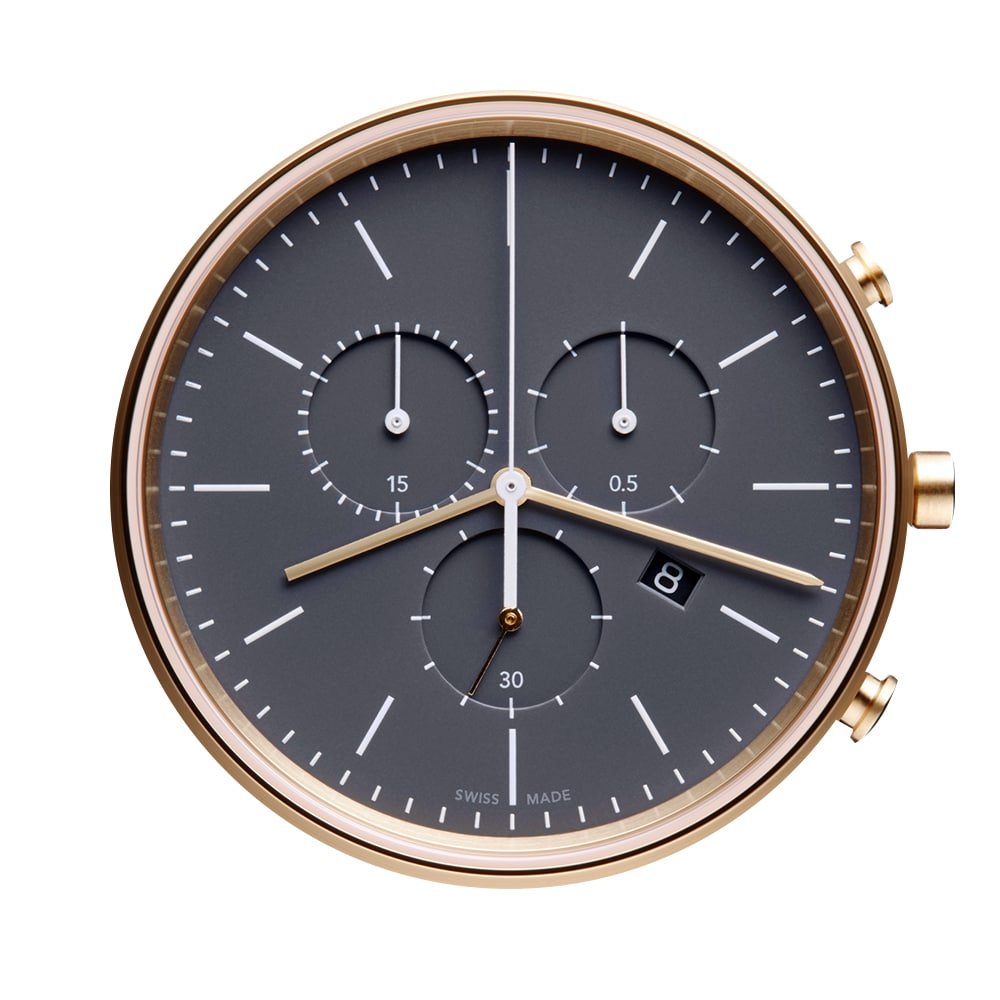 Face6.jpg M40 Women’s chronograph watch in PVD satin gold - Image 1